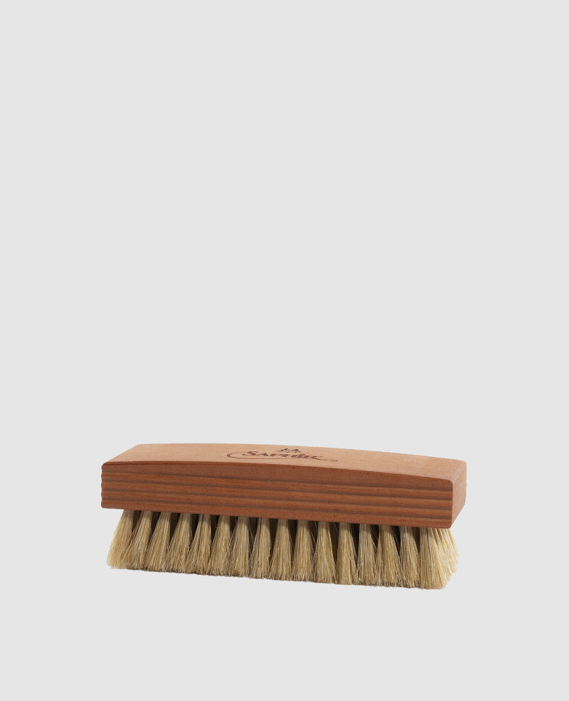 High-quality polishing brush with horsehair bristles - White