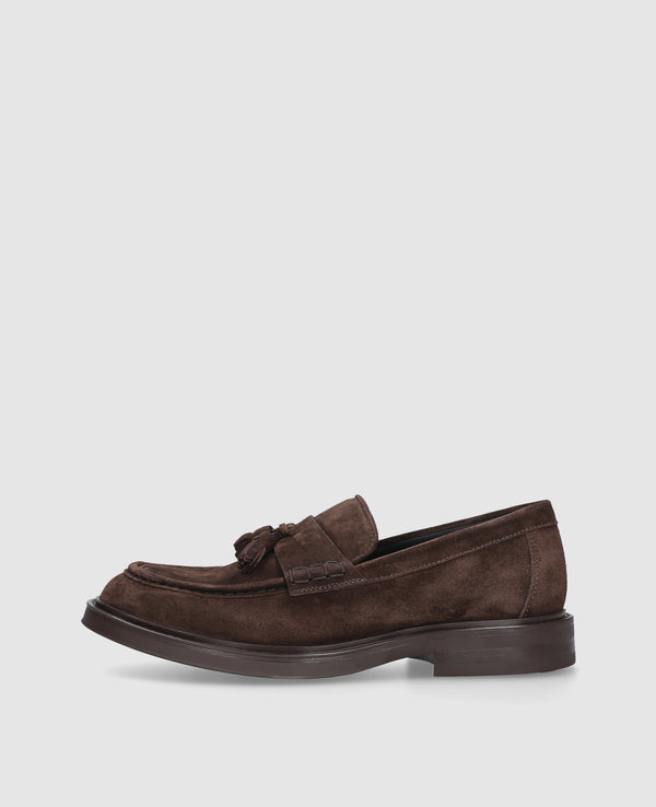 Florenz Plain V Loafer aus Kalbsvelours